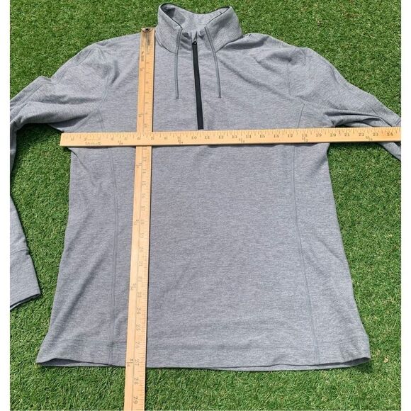 Lululemon Surge Warm 1/2 ZIP light gray SHIRT TOP MENS M L - Picture 6 of 10